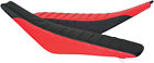 35317 Designs Black Seat Grip Colored Panel Pleated 3 Red Cover Top Flu Side