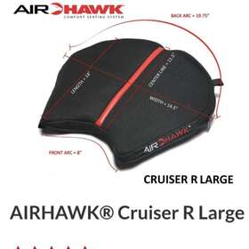 86-9510 Airhawk R Air Pad Motorcycle Cruiser Seat Cushion Large 14 Inch X 14.5