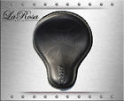 Chopper Seat Black Leather Larosa Solo Iron Bobber Cowhide Cross Harley Custom