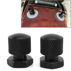 Geminiauto-ususa 420019393892 2pcs Seat Nuts Mounting 1/4 Inch -20 Thread Fit Harley Softail Road Glide Black