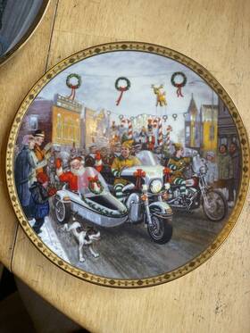 97963-98z Harley Davidson Nos Collectible 2003 Holiday Memories Plate A-1