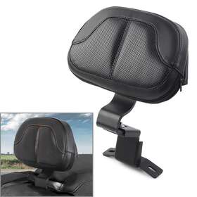 Hukyu 612063568788 Black Front Driver Rider Backrest Pad For Harley Touring Cvo Road Electra Glide