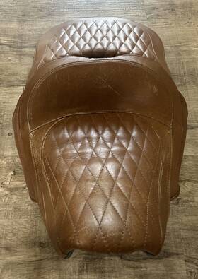 2882423-06 Indian Motorcycles Genuine Leather Extended Reach Heated Seat Tan