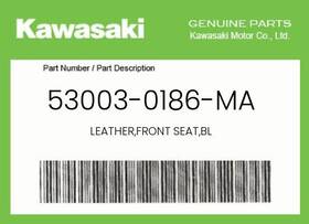 53003-0186-ma Kawasaki Genuine Leather Front Seat Bl -