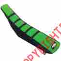 Kxf25009-343 Kx250f Mfg Motoseat Ribbed Traction Seat Cover Black Green Kawasaki 2009-2012