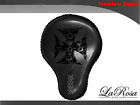 Slst-450307 " Leather Chopper Softail Seat Black Solo Larosa 16 Harley Death Cross Standard
