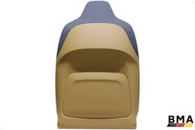 Lucid Air 88380sar010sd Front Left Black And Brown Leather Seat Back Panel 2022 - 2025 Oem