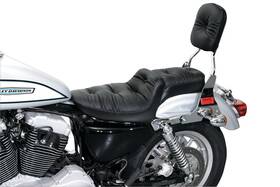 76144 Mustang Seat Fits 04-21 Harley Sportster Duke 1pc Regal - Black