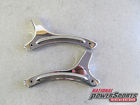 2101518 Passenger Backrest Plates Mount Motorcycle Sissy Mounts Chrome Side Bar