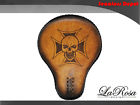 Slst-450243lrd Rigid Leather Cross Custom Seat Tan Chopper 16 Solo Harley " Skull Larosa Antique