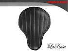 " Roll White Stitch Seat Leather Black Harley Bobber Larosa Solo Chopper 16 Tuk