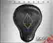 Slst-4505t19 Chopper Bobber Custom Harley-davidson 16 Larosa Black Alligator Emboss Leather Tan Ace Inlay Harley Solo Seat