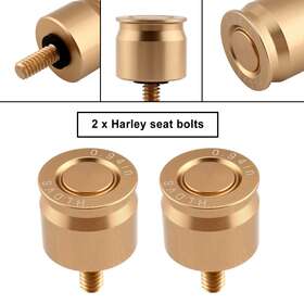 M502-048-gold Vipih 2x Cnc Screw Mount Seat Bolt Gold For Dyna Softail Sportster Road King Glide