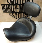 Mustang Harley '06-17 Dyna Vintage Solo Wide Seat With Adjustable Rider Backrest. Fixed Price $350.00.
