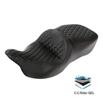Gel Driver Rider & Passenger Seat Fit For Harley Touring Road King Glide 09-23. Fixed Price $330.00.