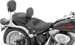 Mustang Wide Solo Fits Seat - With Backrest Black Studded W/concho Softail. Fixed Price $672.10.