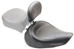 Mustang Motorcycle Wide Touring Solo Seat With Driver Backrest For Harley Dyna. Fixed Price $690.00.