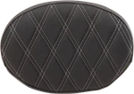 Drag Specialties Seats Oval Sissy Bar Pad Double Diamond Silver Stitch Fl 99-22. Fixed Price $119.95.