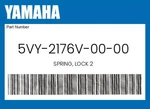 Yamaha Genuine Spring, Lock 5VY-2176V-00-00. Fixed Price $11.51.