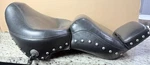 1986 1999 Yamaha Virago Mustang Seat + Sissy Bar Back Pad. Fixed Price $475.00.