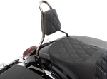 Drag Specialties Sissy Bar Pad Double Diamond Black Tapered 0822-0449. Fixed Price $89.95.