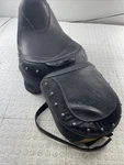Indian & Chieftain Horse Black Front Rider Rear Passenger Seat (torn). Fixed Price $190.99.