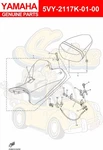 Yamaha Stay, Lock 5VY-2117K-01-00. Fixed Price $19.00.
