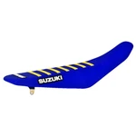2001-2017 Suzuki Rm 125/250 Seat Cover Enjoy Mfg All Blue Yellow Ribs Logo #52. Fixed Price $54.99.