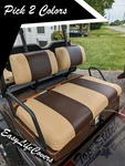 New Vinyl Yamaha 2,8,9 Golf Cart Custom Front Seat Covers Set Staple Diy. Fixed Price $64.05.