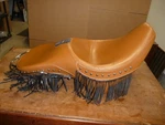Indian Gilroy, Kings Mountain 02-03, 09-12 Chief Corbin Seat Tan Leather W Rail. Fixed Price $479.00.