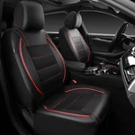 Universal Fit Piping Leather Two Front Seat Covers, Waterproof Faux For. Fixed Price $41.93.