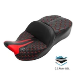 Gel Driver & Passenger Seat Fit For Harley Touring Road King 2009-2023 Black Red. Fixed Price $330.00.