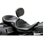 Pera LK-727BR Continental 2-UP Smooth Seat W Driver Backrest Harley Flh 08-18. Fixed Price $845.10.