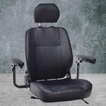 Black Vinyl Hi-back Seat Assembly For Pride Victory 10 Scooter SET147133 18"X18". Fixed Price $390.00.