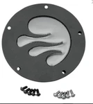 Drag Specialties Accent Style Derby Cover Flame Wrinkle Black 1107-0220. Fixed Price $29.95.