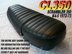 K4-5 1972-73 New Seat Cover Honda Scrambler 157. Fixed Price $62.95.