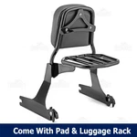 Black Passenger Sissy Bar Backrest Rack For Harley Dyna Fxdb Fxdl Fxdc. Fixed Price $109.99.