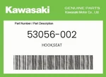 Kawasaki Genuine Hook,seat 53056-002. Fixed Price $15.79.
