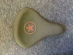 Harley Bobber & Chopper Military Green Canvas Solo Seat With Texas Star. Fixed Price $75.62.