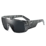 Black Stripe Domo Sunglasses Men Retro Sport Uv Protection Designer Fashion Wrap. Fixed Price $19.39.