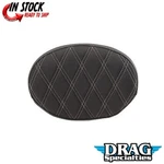 Drag Specialties 0822-0429 Backrest Pad W/ Silver Double Diamond Stitch. Fixed Price $119.95.