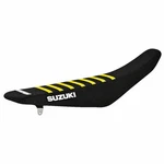 1996-2000 Suzuki Rm 125 250 Seat Cover Gripper All Black / Yellow Ribs #74. Fixed Price $54.99.