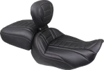 Mustang Deluxe Touring Solo Seat W/ Backrest Mandarin Orange Stitch Flt/flh. Fixed Price $724.90.