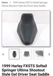 1986-1999 Harley Davidson Softail Fxstc Custom Rider & Passenger Seat Assembly. Fixed Price $75.00.