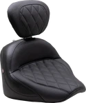 Mustang Indian Solo Touring Seat With Driver Backrest Black Diamond Stitch. Fixed Price $673.87.