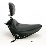 Mustang Seats Chrome Studded Standard Solo W/ Driver Backrest - 79710. Fixed Price $640.00.
