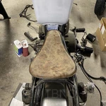 Brown Motorcycle Large Solo Seat 3" Spring For Harley Sportster Bobber Chopper. Fixed Price $65.25.