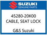 Suzuki Oem Part 45280-20K00 Cable,seat Lock. Fixed Price $7.89.