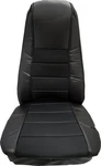 Big Rig High Back Sport Style Seat Cover -black W/black Trim Faux Leather/fabric. Fixed Price $104.95.