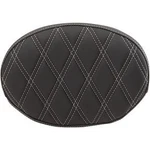 Drag Specialties 0822-0429 Backrest Pad W/ Silver Double Diamond Stitch. Fixed Price $119.95.